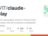 Show HN: Claude-replay – A video-like player for Claude Code sessions