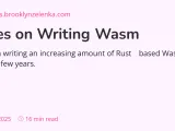 Notes on writing Rust-based Wasm