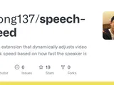 Chrome extension adjusts video speed based on how fast the speaker is talking