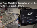 Running Tesla Model 3's computer on my desk using parts from crashed cars