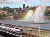 Seattle opens first light rail across floating bridge