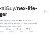 Nex Life Logger, local activity tracker with AI agent integration